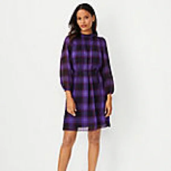 open lace back dress Dress Casual Midi By Ann Taylor In Black & Purple, Size: 14 – Clothes  Mentor Minnetonka, MN #101 main image 0